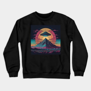 UFO Chronicles Podcast - UFO Glitch Artwork V10 Crewneck Sweatshirt